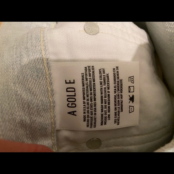 New Agolde cut off distressed shorts in Blanche 25 - Picture 7 of 7